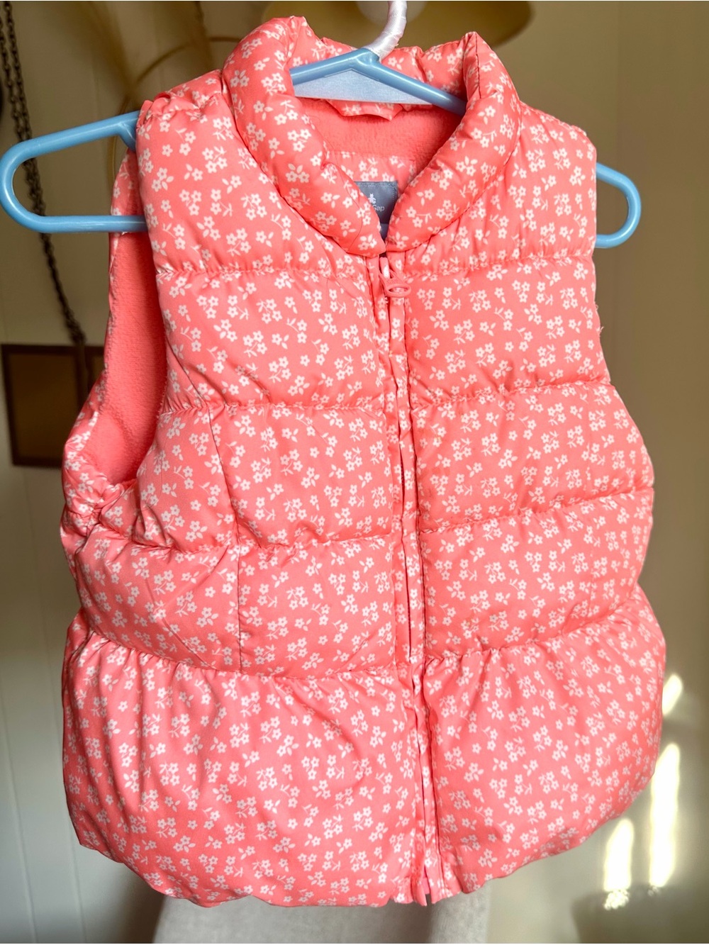 babyGap Girls' Coral Floral Jacket - Bright Coral